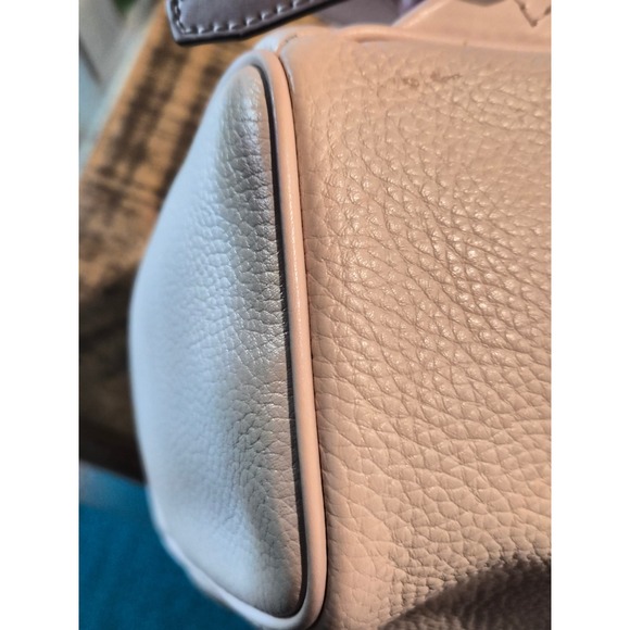 Michael Kors Rhea Mini Studded Pebbled Leather Backpack Pink Gold Hardware - Picture 6 of 11